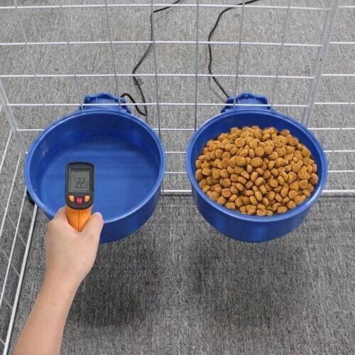 Pet supplies cat and dog food tray hanging constant temperature heat preservation water bowl dog heating bowl water basin feeder