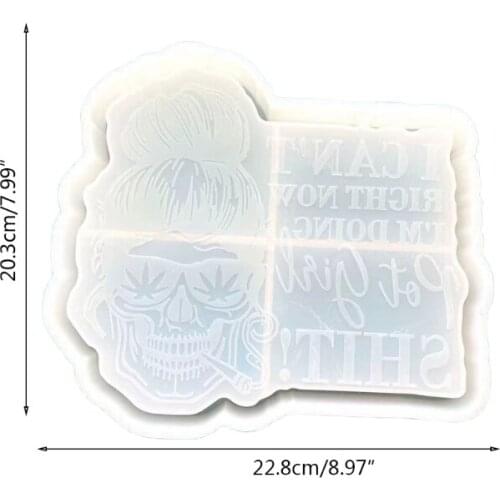 Skull Makeup Box Epoxy Resin Mold Fruit Tray Jewelry Holder Casting Silicone Mould DIY Crafts Ornaments Making Tools