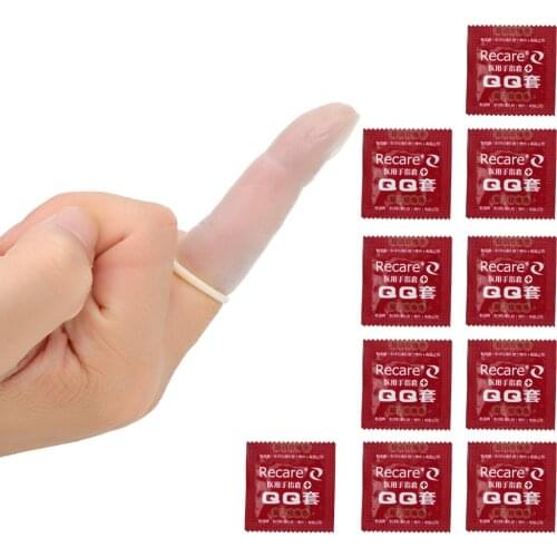 Adult Products 10 Pcs/set Female Masturbation Sex Toys for Women Latex Condoms Vagina Stimulation Finger Sleeves