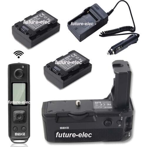 Meike Battery Handle Hand Grip Vertical Shutter For Sony Alpha A9 A7R III A7RIII + 2.4GHz Remote Control+2 NP-FZ100 +Car Charger