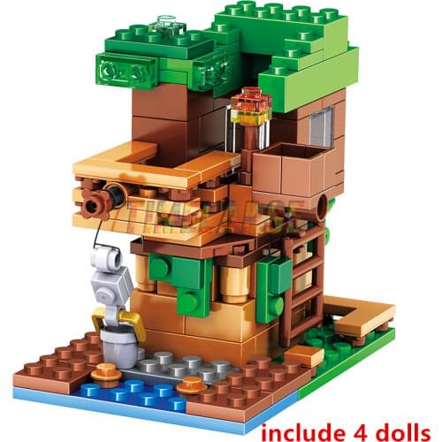 New 2021 My World The Crafting Box 3.0 MINI Tree House Alex Zombie Action Building Blocks Classic Model Sets Bricks Kids Kits TV