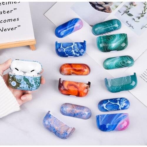 Marble Pattern Wireless Earphone Cases For Apple Airpods Pro Protective Covers For AirPods Pro Hard PC Case Cover Charging Shell