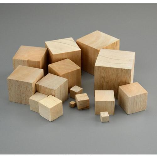 Nature Balsa Wood Block Unfinished DIY Craft Wood Cubes Various Size Super Light Weight