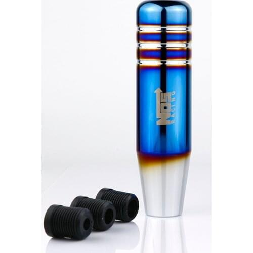 NOS BRIDE Burnt Blue Style 13cm Aluminum Gear Shift Knob Shifter Lever Head for Universal Car