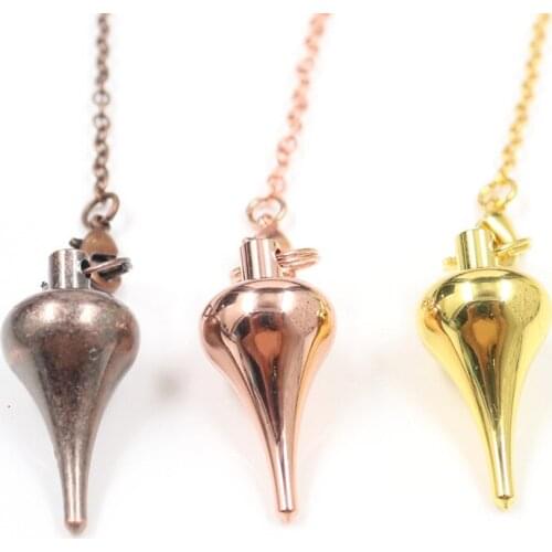 FYSL Many Color Metal Balancing Pendulum for Dowsing Pendant with Metal Ball Chain Charm Jewelry