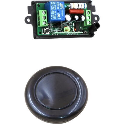 AC 220 V 110V 1CH 10A Relay RF Wireless Remote Control Switch Wireless Light Switch Receiver + Black Transmitter 315/433Mhz