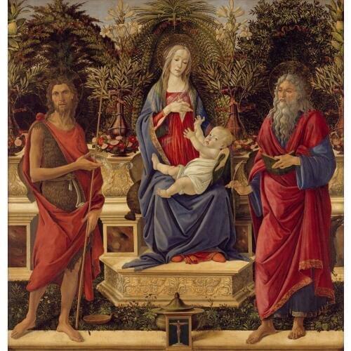 Hand Painted Oil Painting Figure Art Canvas Oil Reproductions Salome Guido Reni Virgin and Child Wall Painting Vertical