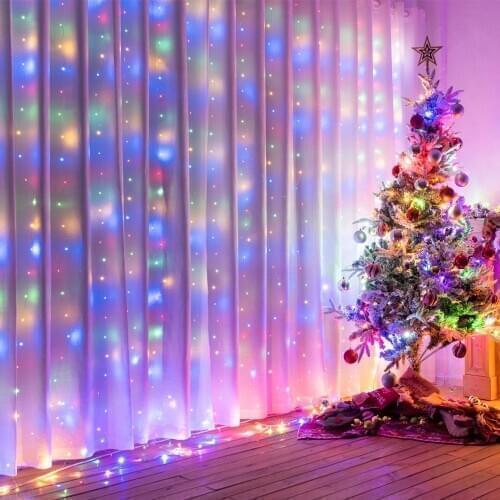 LED Christmas Curtain Fairy Lights For Curtain/Wedding/Bedroom Decoration Outdoor Light Holiday Lights Waterproof String Lights