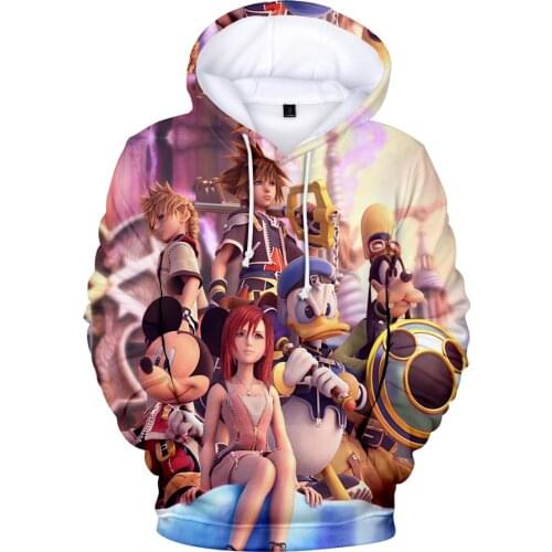 2021 Aikooki Kingdom heart 3D Hoodies Men women Winter Hip Hop New Fashion kingdom hearts 3D Hoodies Men Streetwear Sweatshirt