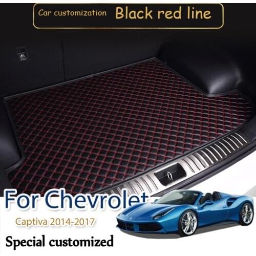 High quality Custom Waterproof Leather Car Trunk Mats For Chevrolet Captiva 2014-2017 Rear Trunk Floor Mat Tray Carpet Mud