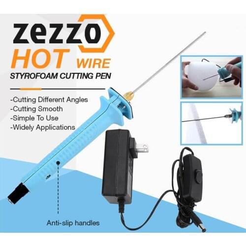 Zezzo® Hot Wire Styrofoam Cutting Pen Electric Foam Cutter Polystyrene Styrofoam Knife Hot Wire Foam Cutting Knife Portable Styr