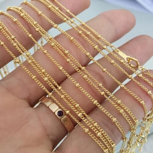 1.2mm Gold Filled Chain Ball Chain Side Chain Stamp:1/20 14KGF