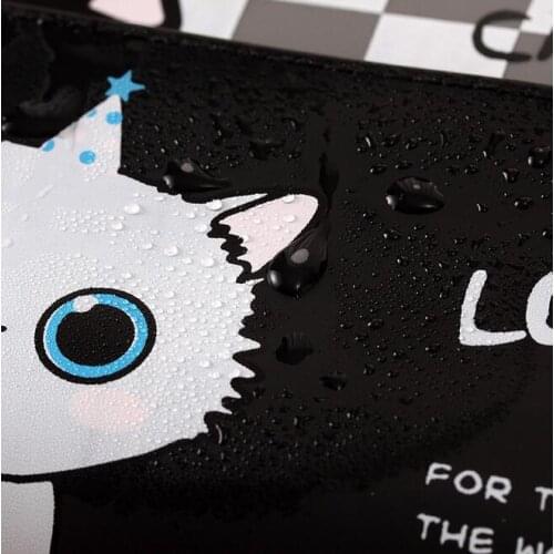 10pcs/lot cat Waterproof stationery bag storage bag stationery box zipper pencil bag student office supplies wholesale