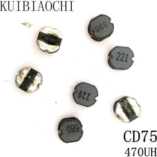 20pcs/LOT SMD Power Inductor CD75 470UH 471 7.8*7.0*5.0mm Unshielded winding inductor