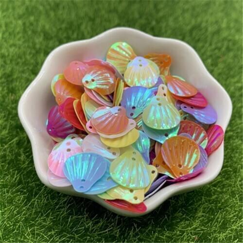 25g 13*14mm Mixed Color shell Sewing Garment Accessories,Clothing accessories,DIY Sequins scrapbooking shakes