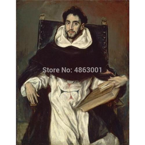 5D DIY Diamond Painting El Greco Portrait of Fray Hortensio Felix Paravic Pasted Embroidery Cross Stitch Kits Diamond Embroidery