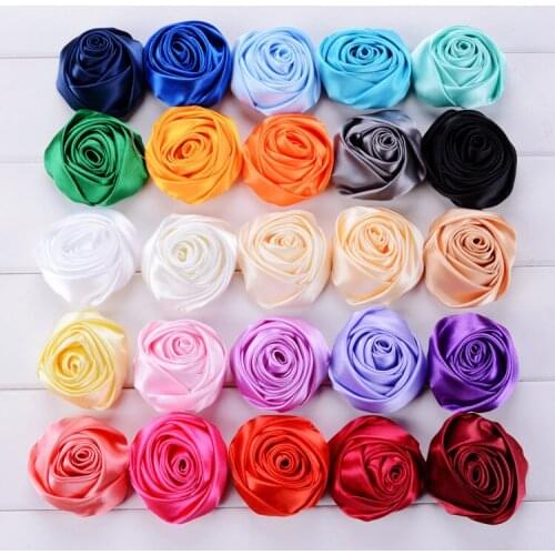 Free Shipping 5cm Classic Rose Bud Fabric Flower Girls Headdress Flower Apparel Accessories for wedding bouquet