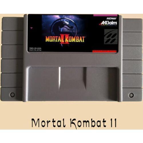 Mortal Kombat II 16bit Big Gray Game Card For USA NTSC Game Player