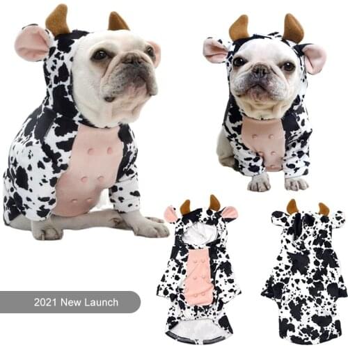 French Bulldog Clothes Pug Dog Clothing Hoodie Funny Pet Costume Poodle Schnauzer Frenchie Dog Coat Outfit Apparel Drop Shipping