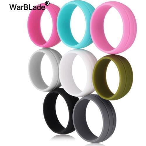 7pcs/set 8MM 6-12 Size 100% Natural Silicone Ring Hypoallergenic Crossfit Flexible Silicone Finger Rings For Men Women Jewelry