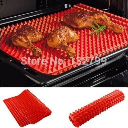 Red Pyramid Pan Nonstick Silicone Baking Mat Mould Cooking Oven Baking Tray Tool