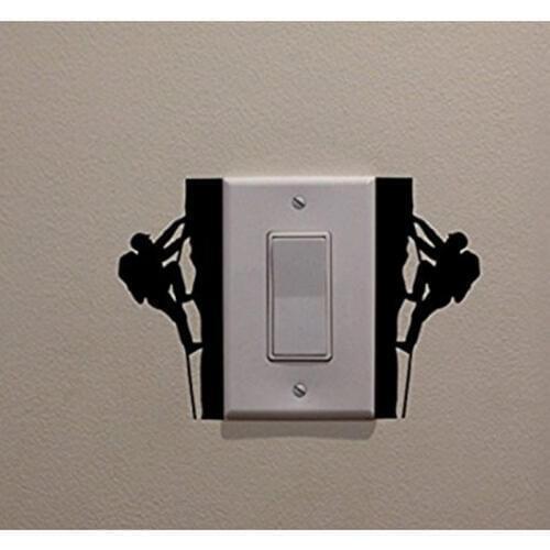 Rock Climbers Creative Light Switch Sticker Decor Wall Decal Art Living Room Vinyl Decal 5WS0070