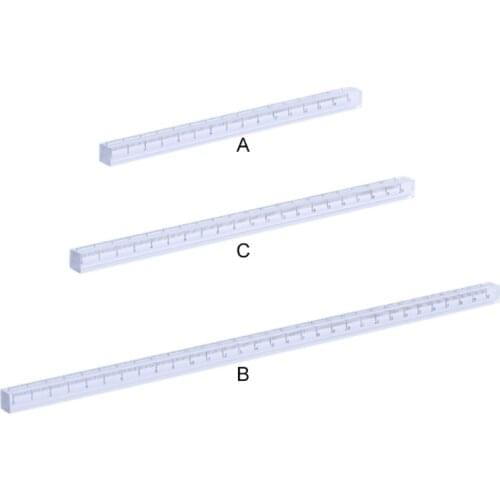 Clear Acrylic Straight Ruler Measuring Range 0-12 Inches Clear Accurate Scales Accurate Mathematics Ruler 1cm Thickness