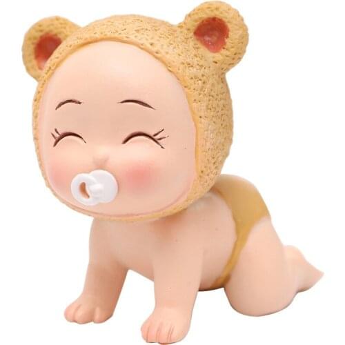 Cartoon Resin Sleeping Baby Model Statue Cute Bakery Shop Decoration Fairy Garden Accessories Miniatures Figurines Home Decor