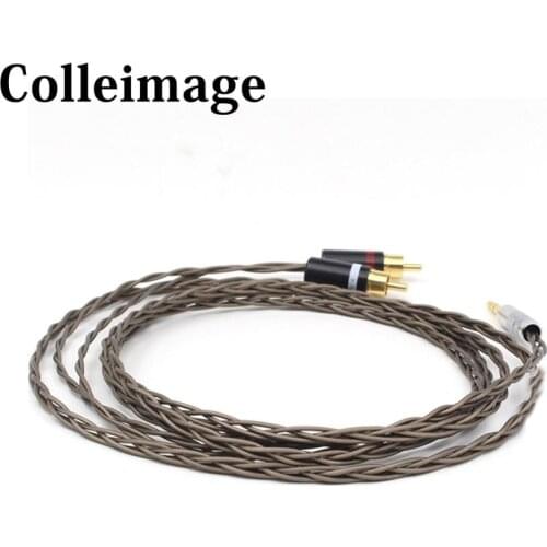 Colleimage Hifi 3.5mm to 2 RCA Cable Nordost Odin Siver-plated 3.5mm jack to 2rca Male Audio Aux Cable