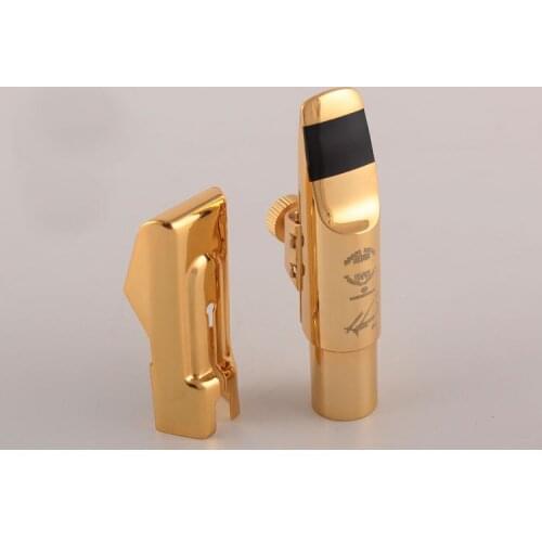 New Gold-plated 24K Metal mouthpiece alto saxophone / tenor saxophone / Soprano saxophone 5--9 number Professional ship