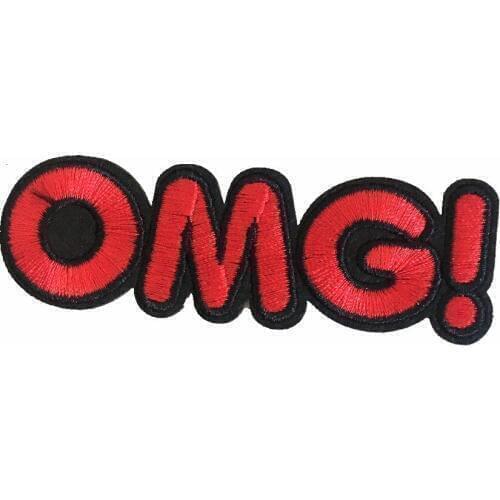 OMG! Iron On Patch 10*3.2cm Letter Appliques Patches For Clothes Trousers Bags Sewing Stickers 10pcs/lot DIY Embroidery Badge