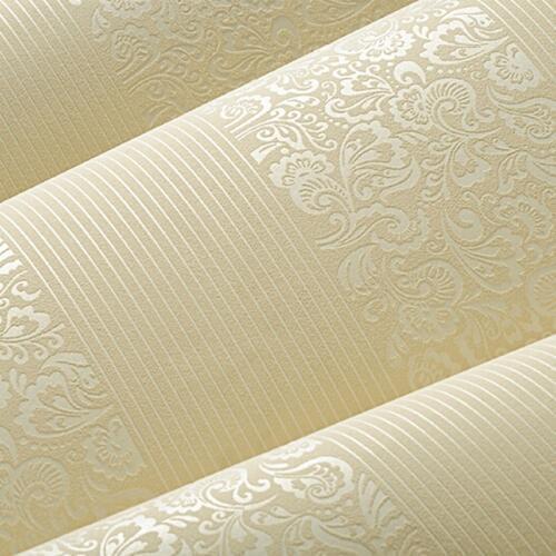 Wallpaper 10M Home Improvement wall paper modern Fashion Non-woven Flocking Wallpaper Rolls for bedroom background wall 5 Colors
