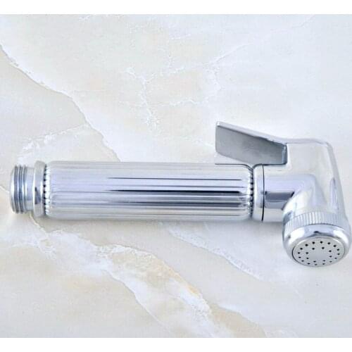 Polished Chrome Brass Hand-Held Bathroom/Toilet Shower Head Bidet Spray / Bathroom Accessory (Standard 1/2") mhh036