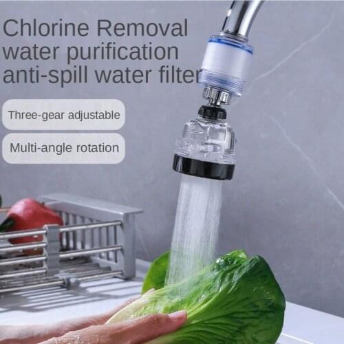 360 Rotating Splashproof Chlorine Removal Filter Aerator Sink Head Water Purify Faucet 3 Mode Water Saving Bathroom Accessorie