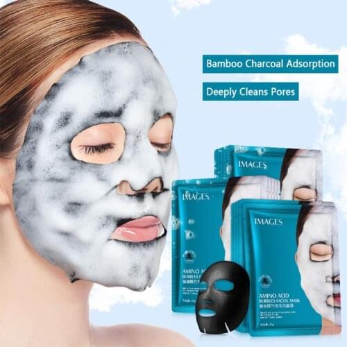 Amino Acid Bamboo Charcoal Bubble Mask Moisturizing Mask Deep Cleansing Oil Control Skin Rejuvenation Shrink Pore Foam MaskTSLM1