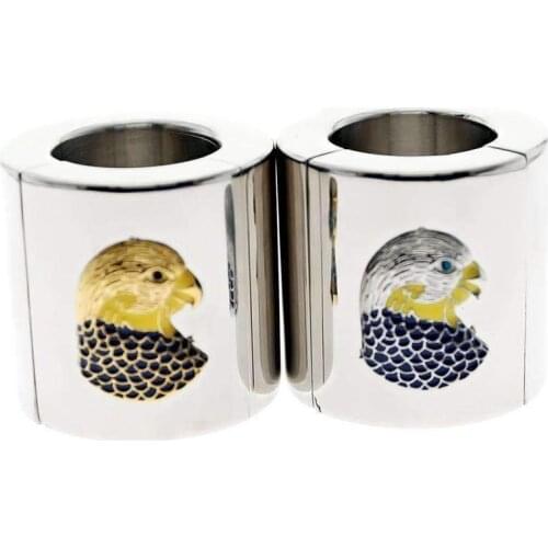 Saker Magnetic Ball stretcher Metal Scrotum Pendant Testis Weight Magnetic Cock Ring Penis Restraint cock stretcher BDSM Fetish