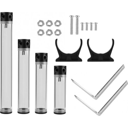 50mm Diameter Cylindrical Water Cooling Tank Reservoir Transparent Water-cooled Tank 190/240/300/400mm Length Optional
