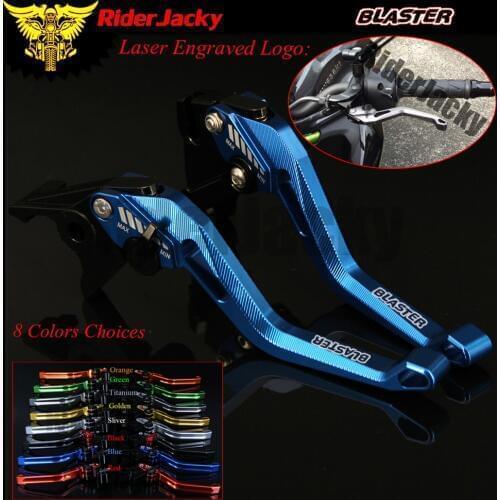 RiderJacky 3D Rhombus Hollow Adjustable Motorcycle Brake Clutch Levers For Yamaha Blaster YFS200 2004-2006 2005 04 05 06