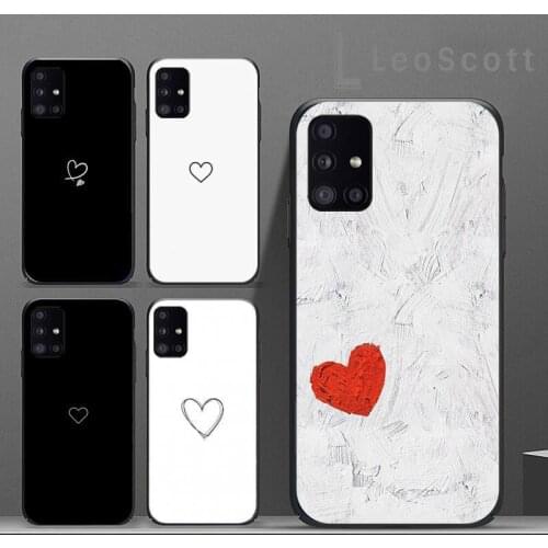 Love Heart Couples Pink Phone Case For Samsung Galaxy S 7 8 9 10 20 Edge A 6 10 20 30 50 51 70 Note 10 Plus