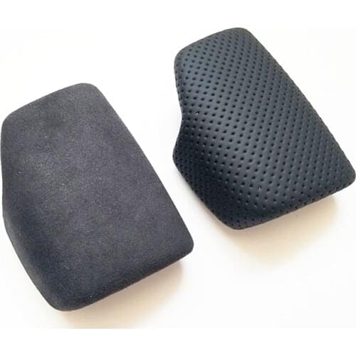 Black perforated leather selector lever handle Gear Shift Knob handball cover For Audi A4 B9 A5 Q7 Q5 2016 2017 2018 2019