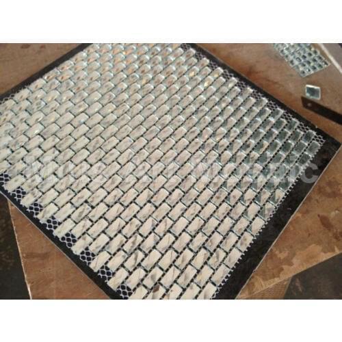 Silver mirrored subway tiles diamond glass mosaic tiles wallpaper