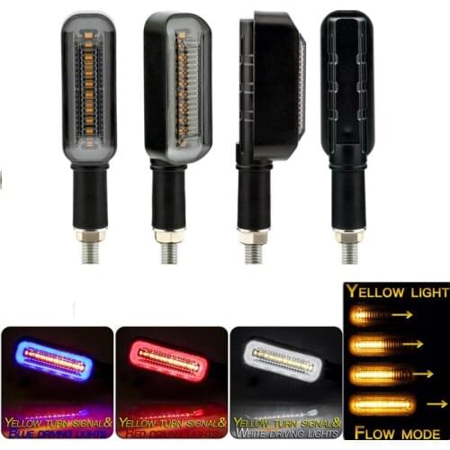 LED Turn Signals Motorcycle Turn Signals Light DRL Flowing Motorcycle Flasher Blinker Stop Tail Lamp Universal M10 Brake Light