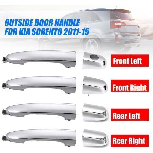 Outside Outer Exterior Door Chrome handle Cap Cover For Kia Sorento 2011 2012 2013 2014 2015 #82651-2P010 #82652-2P020 1 PCS