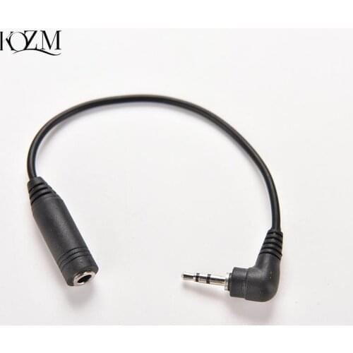 1pc 15.5cm Length 2.5mm Right Angle Male Plug To 3.5mm Female Jack Stereo AUX Audio TRS Socket DC Power Adapter Converter Cable