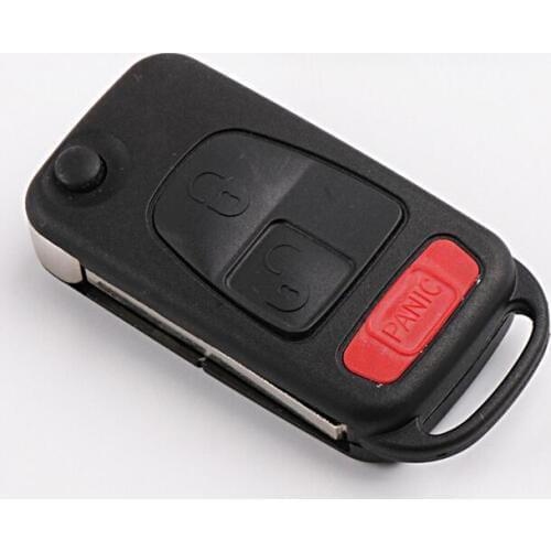 2+1 Buttons Flip Remote Key Shell Case For Benz S320 W140 ML320 350 With HU64 Blade Fob Key Cover 5PCS/lot