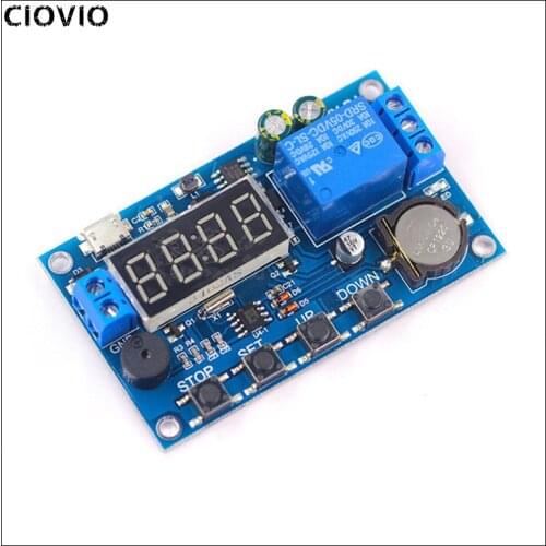 2PCS DC 5V Real time Timing Delay Timer Relay Module Switch Control Clock Synchronization Multiple mode control Wiring diagram