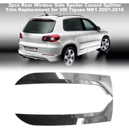 2pcs Rear Window Side Spoiler Canard Splitter Trim Replacement for VW Tiguan MK1 2007-2016 Car Accessories