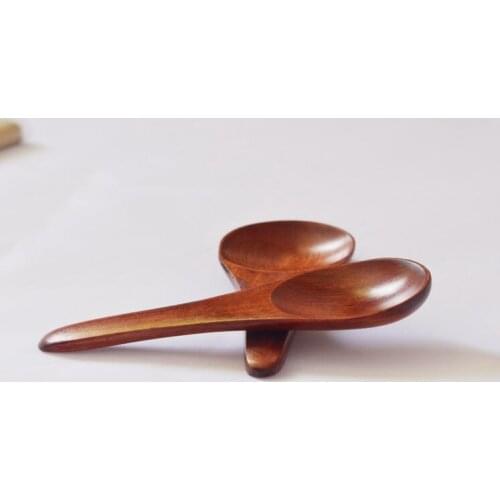 20pcs/lot Free shipping 8.5*3cm Natural Wooden Spoon Kitchen Cooking Utensil Tool Soup Teaspoon Wood Milk powder spoon tea spoon