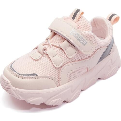 2021 Spring Autumn New Black Daddy Shoes Boys Casual Shoes Breathable Girls Pink Baby Soft Sole Sneakers Harajuku Shoes For Kids