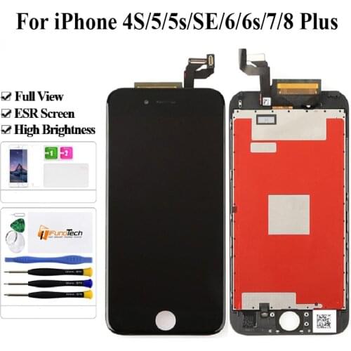 AAA+++ For iPhone 6 6S 7 8 Plus LCD Display With 3D Touch Screen Assembly Replacement For iPhone 5 5S 5C SE LCD Display Pantalla